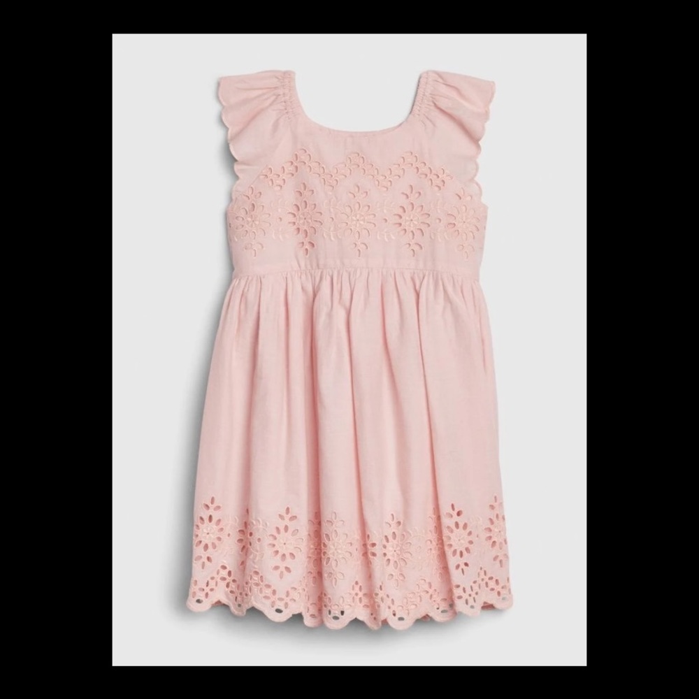 Euc BabyGap toddler pink eyelet flutter